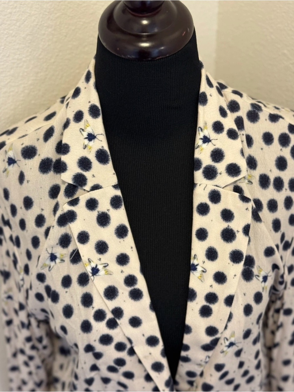 Anna Glover x H&M Moth Print Lightweight Blazer Suit Jacket Size 8 - Picture 3 of 9